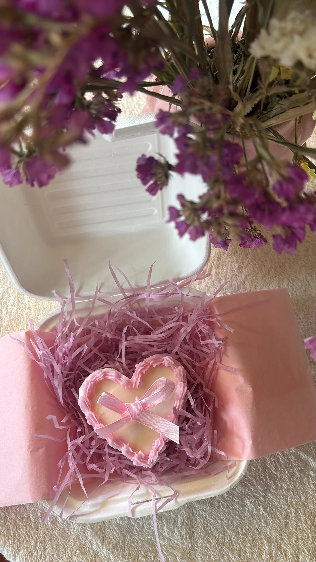 Pastel corazón vela - Aroa Dedales