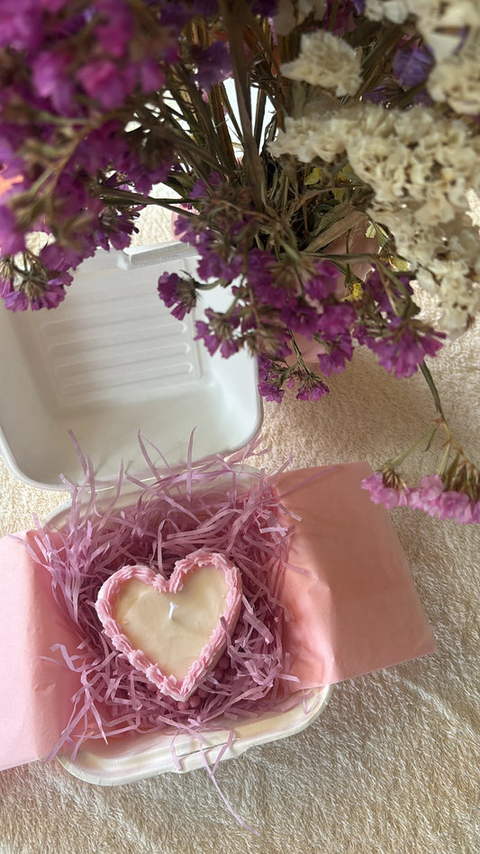 Pastel corazón vela - Aroa Dedales