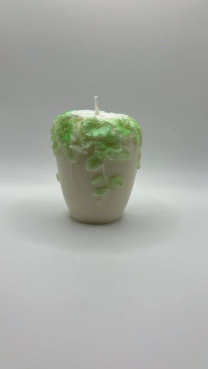 Vela decorativa - Jarrón con flores - Aroa Dedales