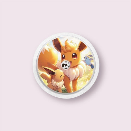 Sticker para sensor Freestyle Libre 2 con ilustración kawaii de Eevee y Flareon tipo Pokémon