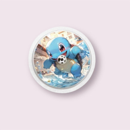 Sticker para sensor Freestyle Libre 2 con diseño estilo Squirtle, fondo de agua y colores azules