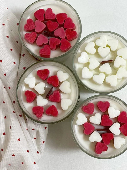 Vela vaso con corazones - Aroa Dedales