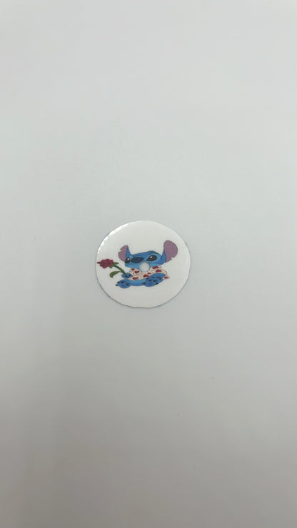 Sticker Stitch con flor - Aroa Dedales