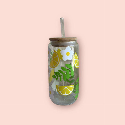 Vaso de cristal - Limones - Aroa Dedales