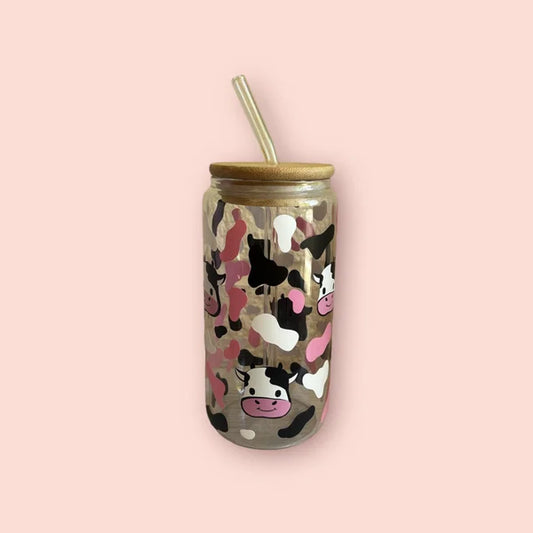 Vaso de cristal - Vaca - Aroa Dedales