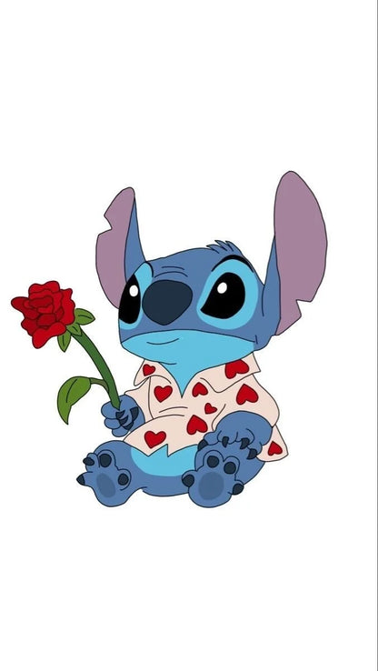 Sticker Stitch con flor - Aroa Dedales