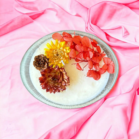 Vela decorativa flores de otoño - Aroa Dedales