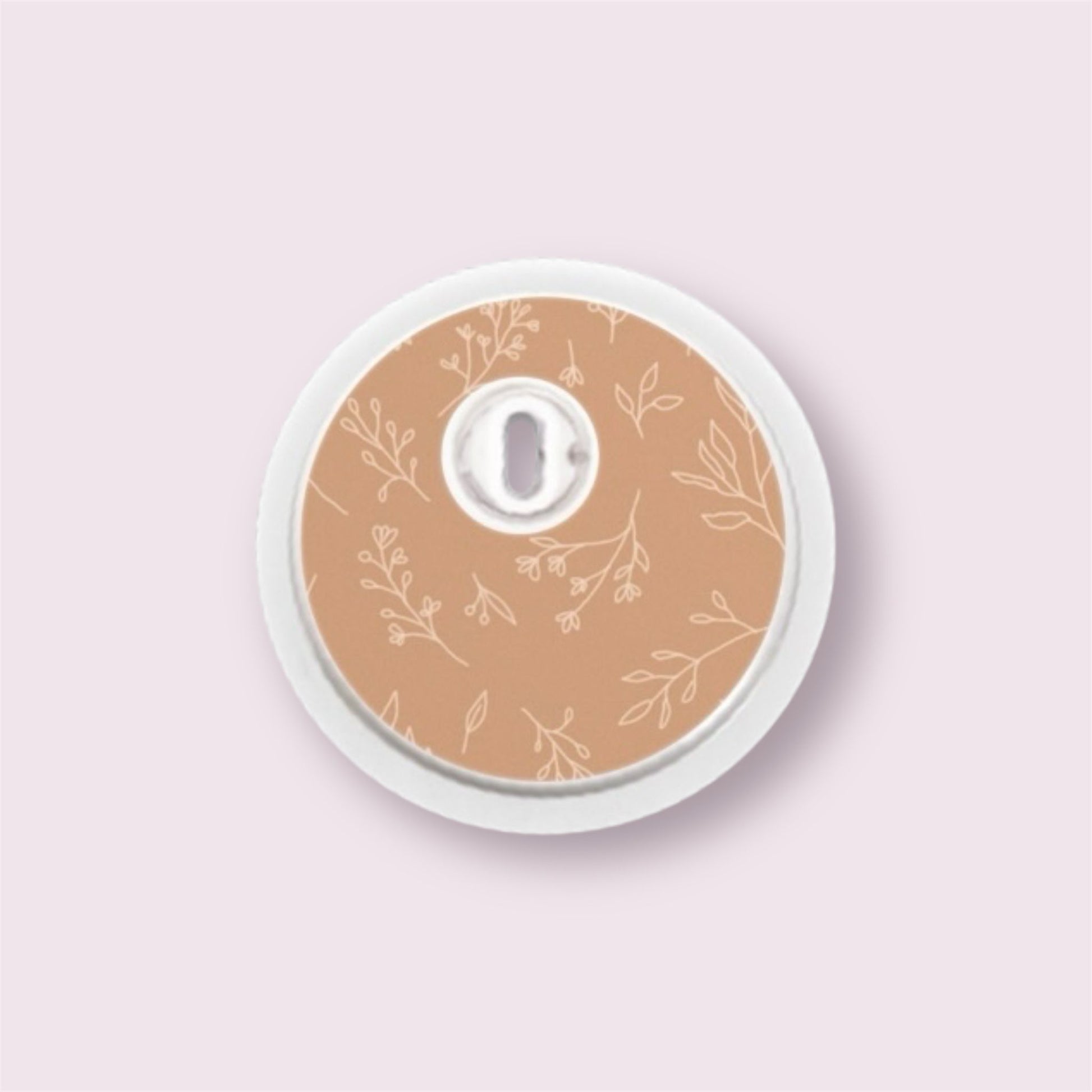 Sticker para sensor Freestyle 3 con diseño de ramitas blancas sobre fondo nude cálido